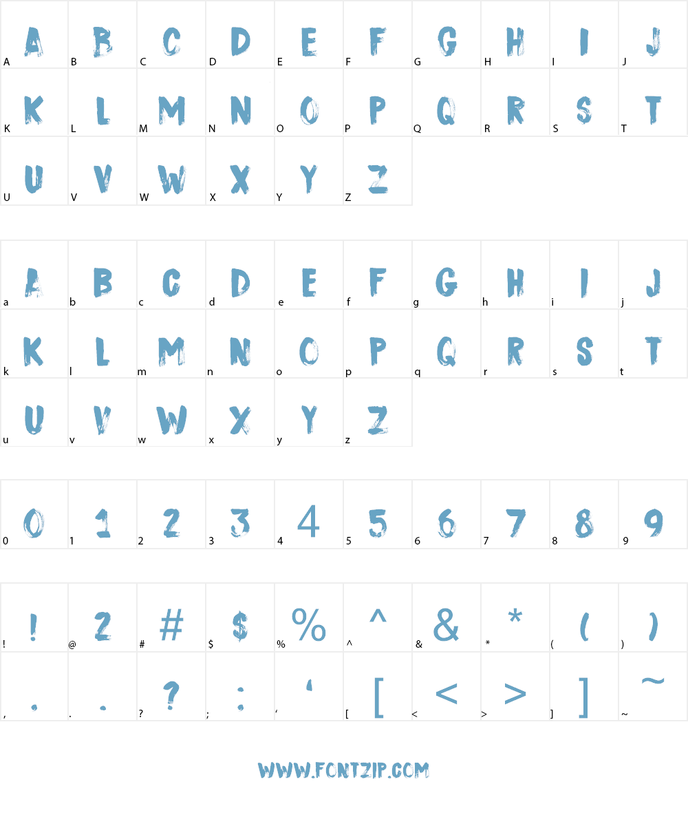 DK Sushi Bar Font Character